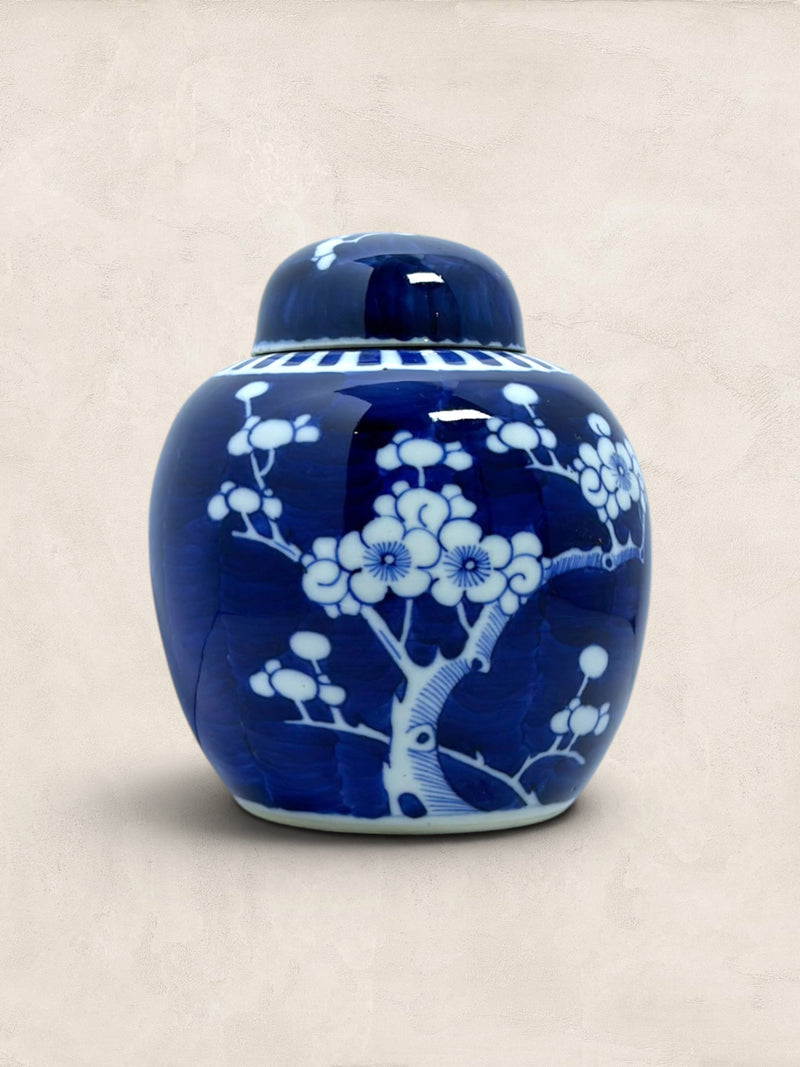 Blue & White Blossom Motif Ginger Jar