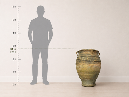 Large Mediterranean Terracotta Olive Jar