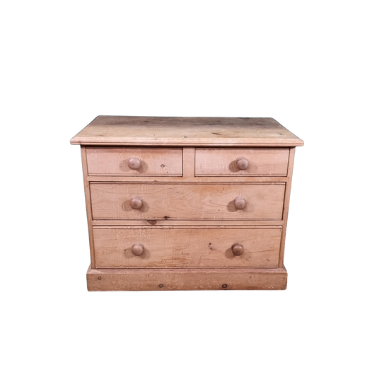 Antique English Pine 2 over 2 Chest of Drawers c. 1860