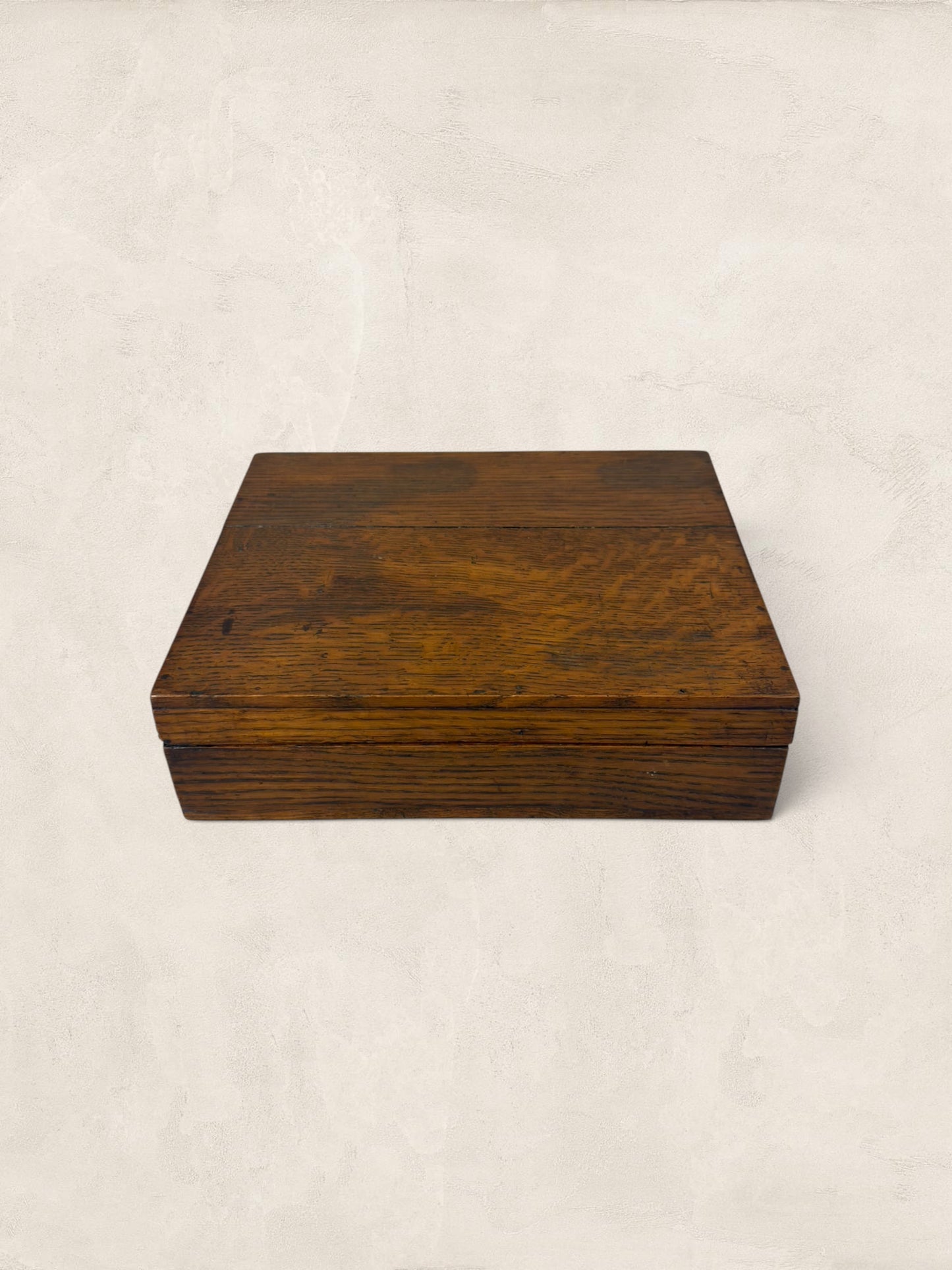 Victorian Hinged Oak Box