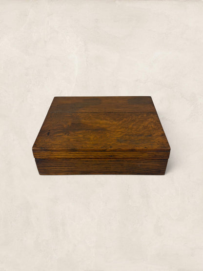 Victorian Hinged Oak Box