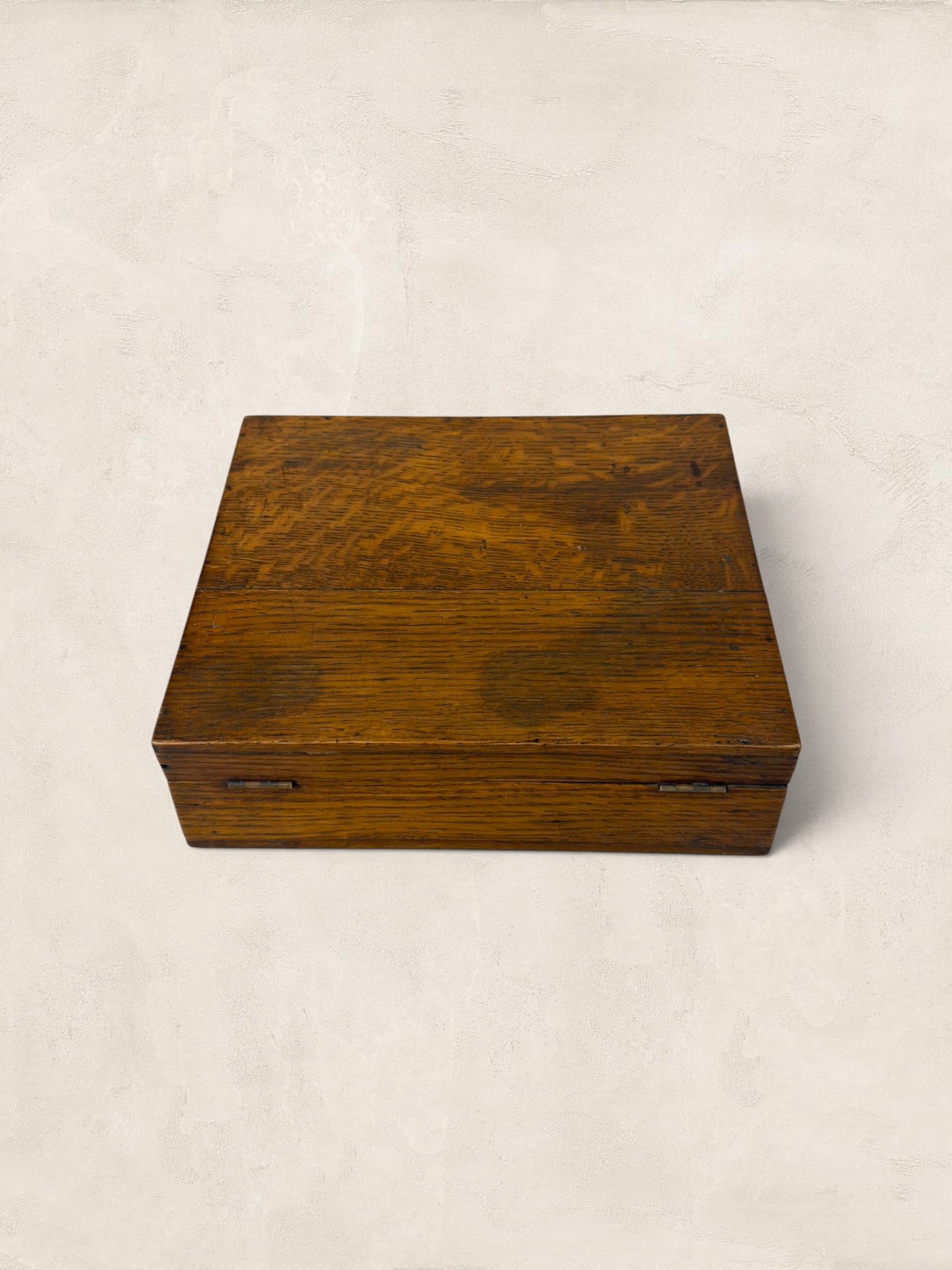 Victorian Hinged Oak Box