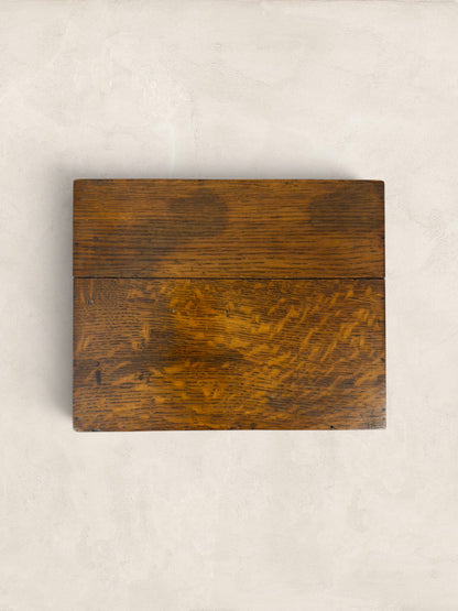 Victorian Hinged Oak Box