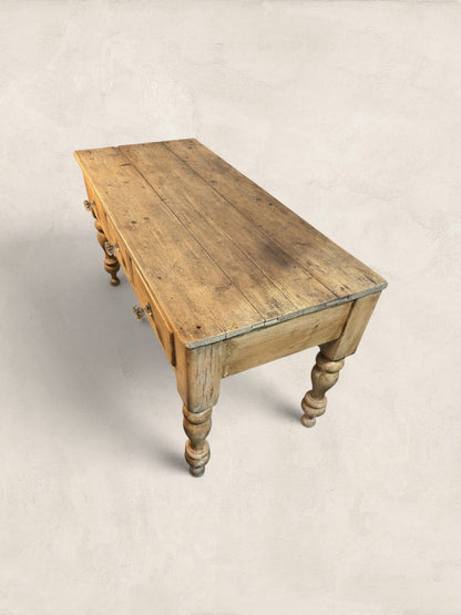 Three Drawer Pine Harvest Table