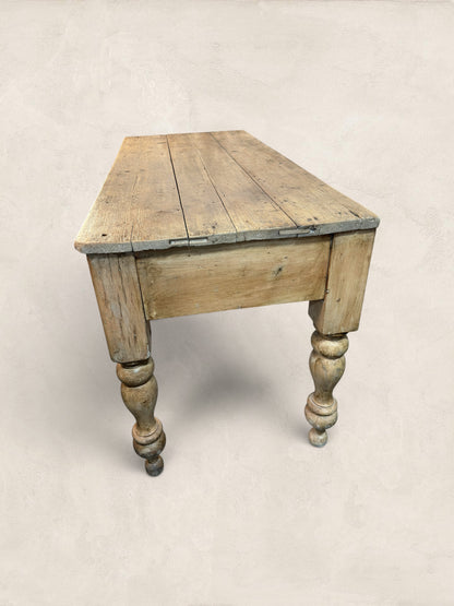 Three Drawer Pine Harvest Table