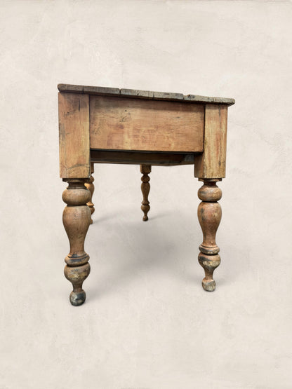 Three Drawer Pine Harvest Table