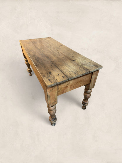 Three Drawer Pine Harvest Table