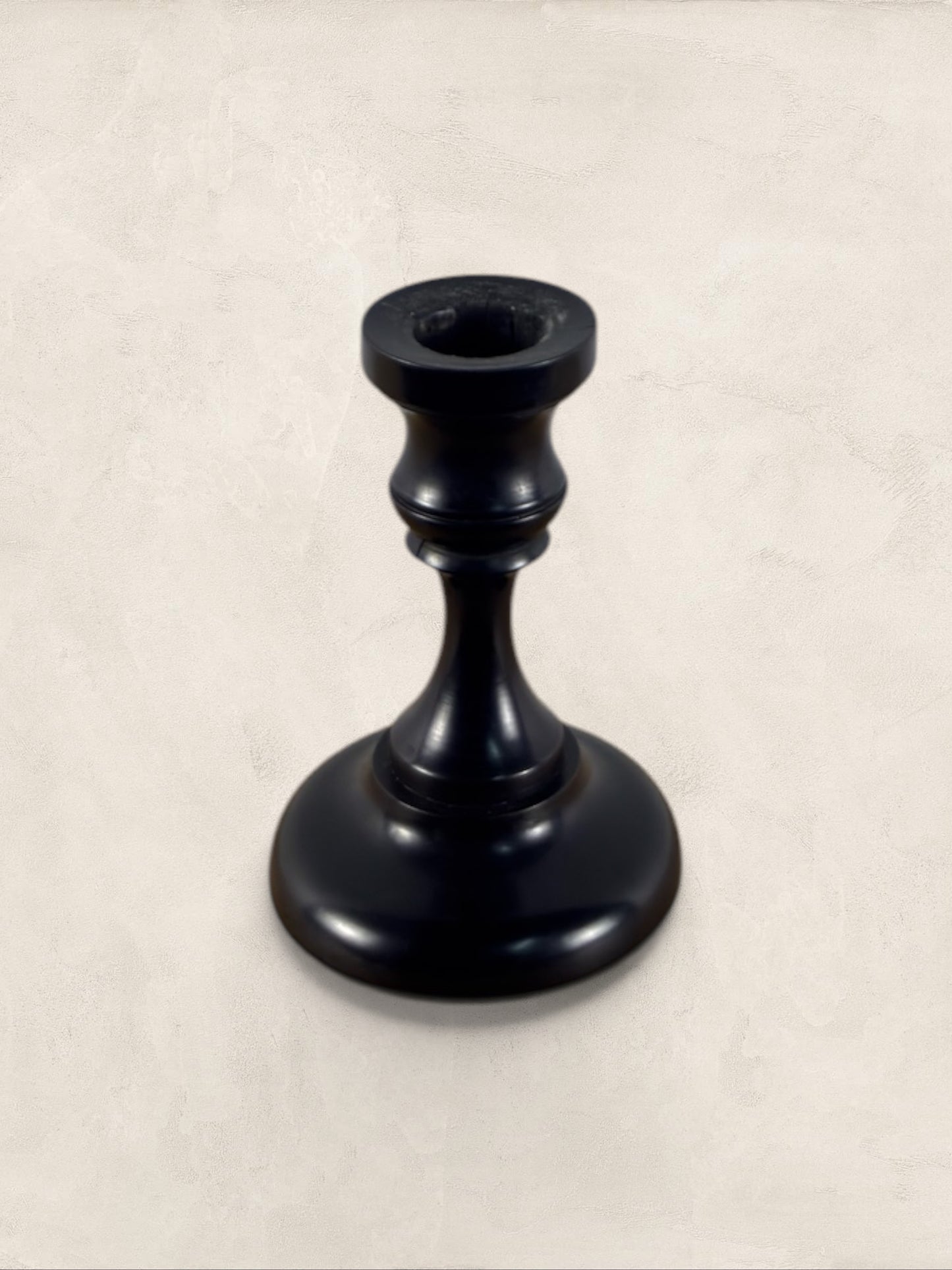 English Small Ebony Candlestick