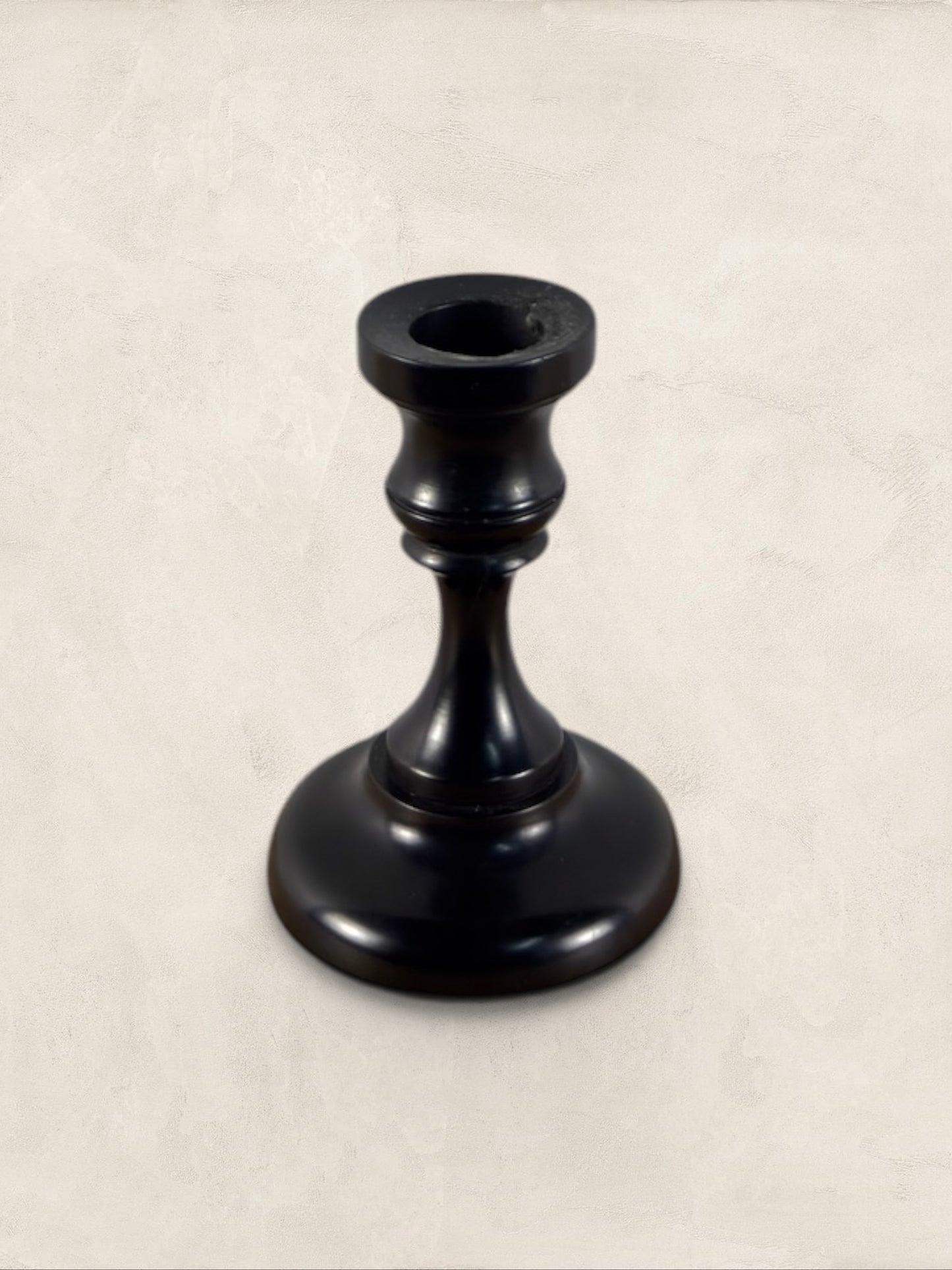 English Small Ebony Candlestick