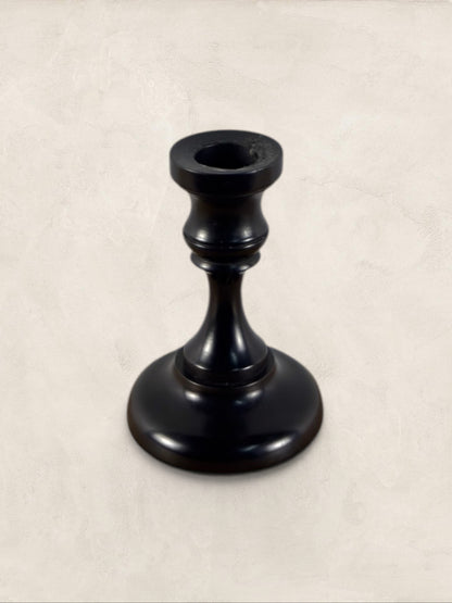 English Small Ebony Candlestick
