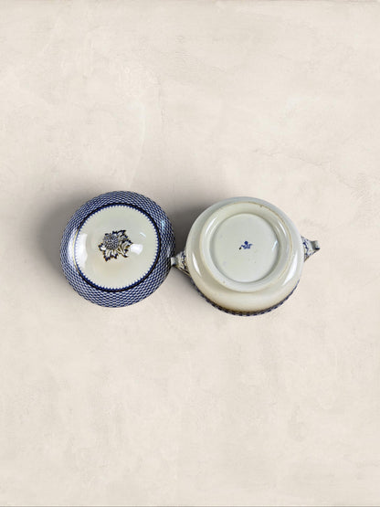English Blue Transferware Tureen
