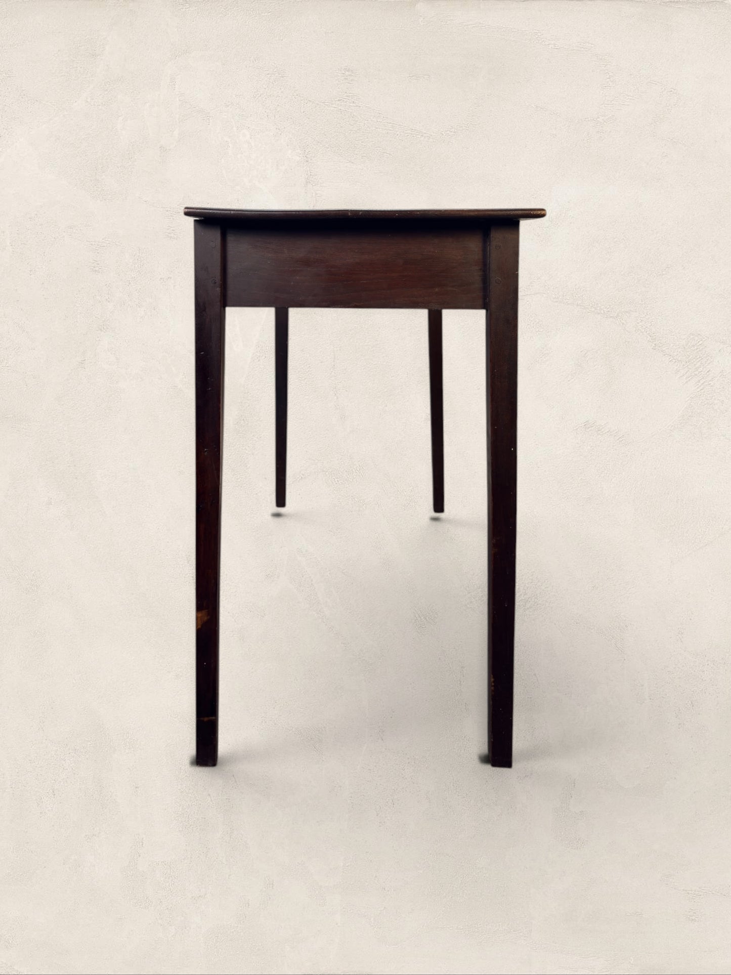 English Oak Two Drawer Side Table on Tapered Legs