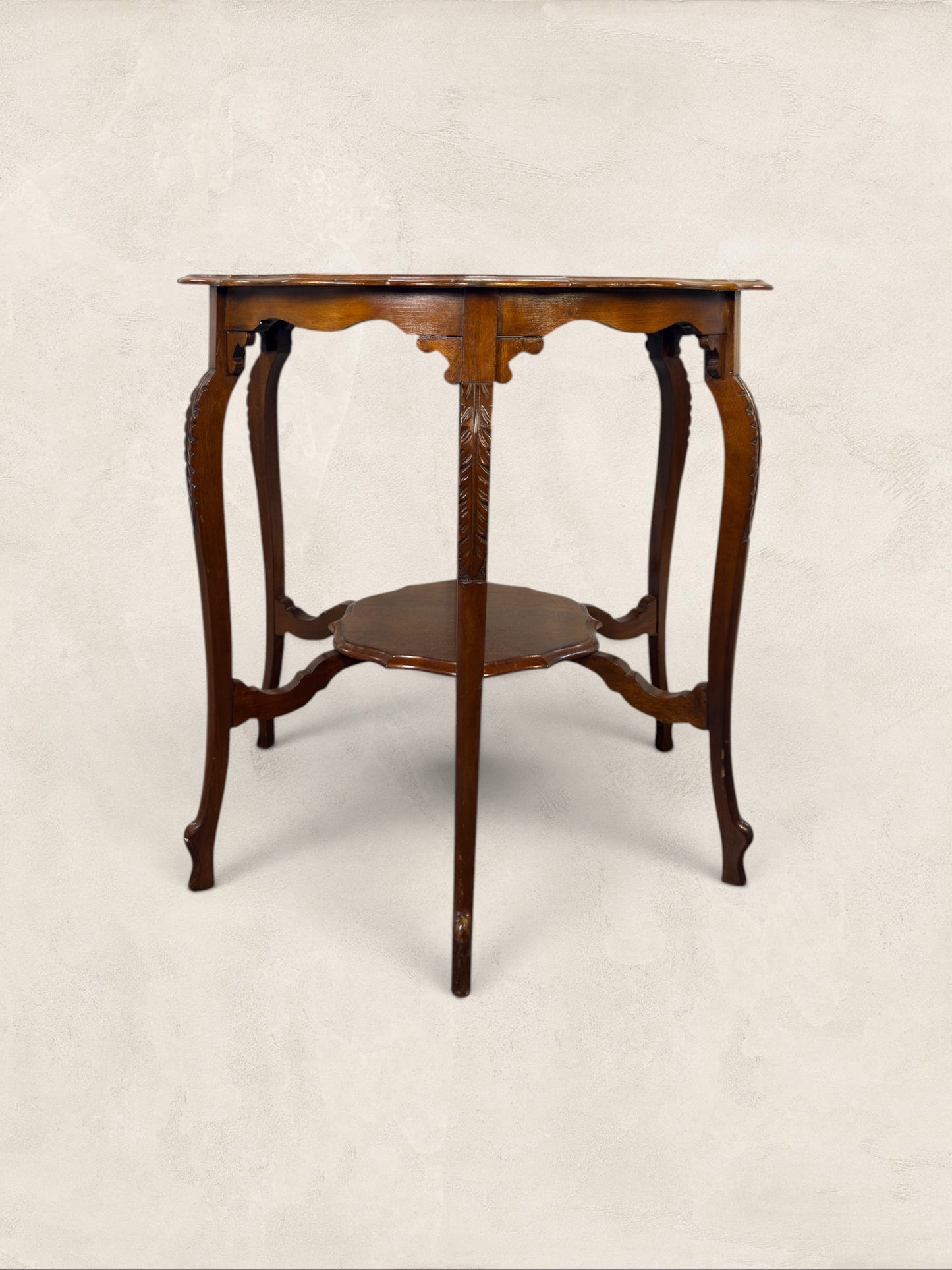 English Oak Pie Crust Occasional Table