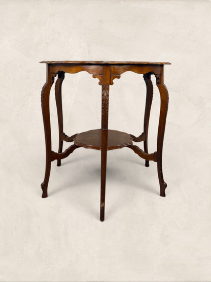 English Oak Pie Crust Occasional Table