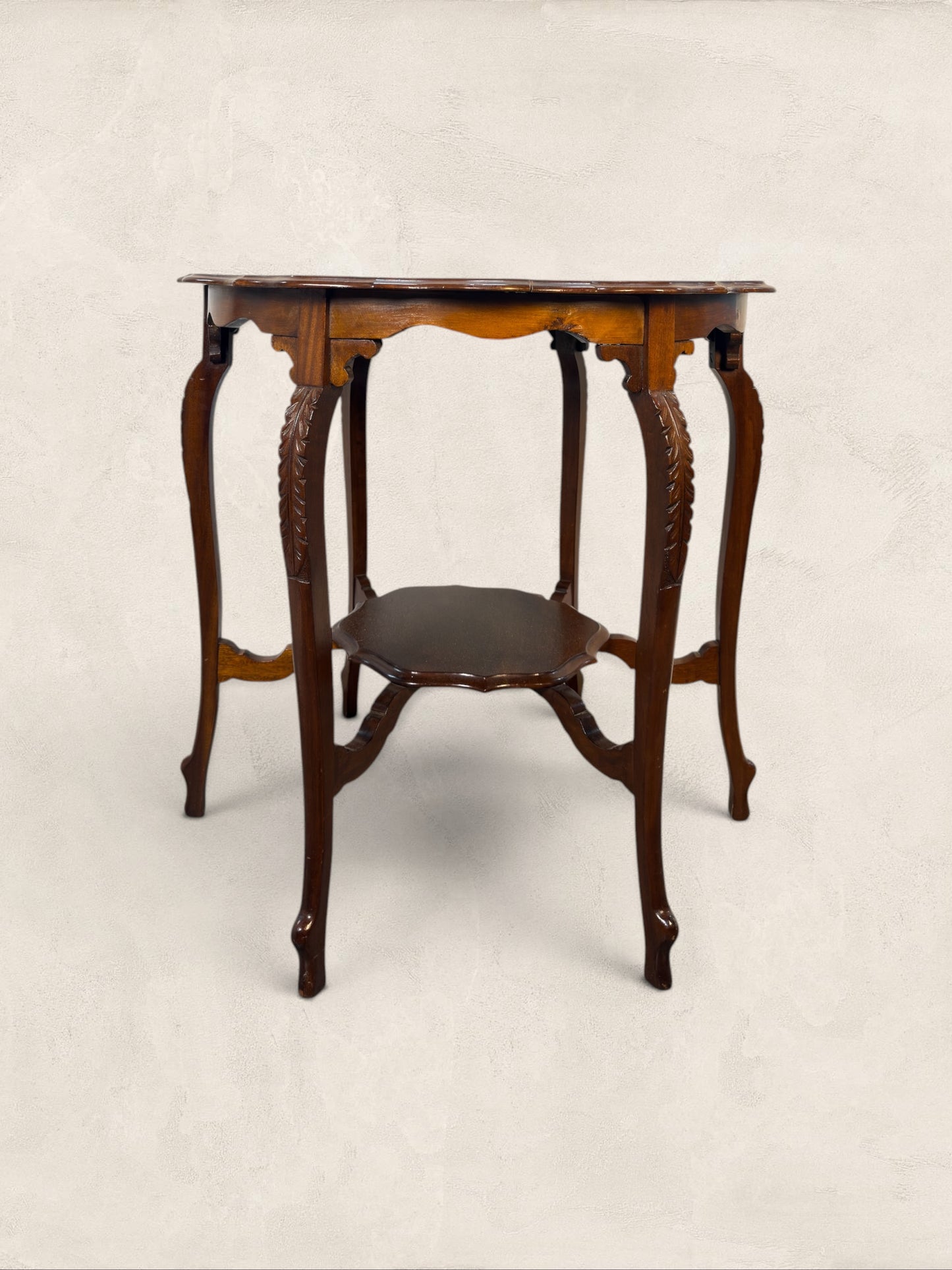 English Oak Pie Crust Occasional Table