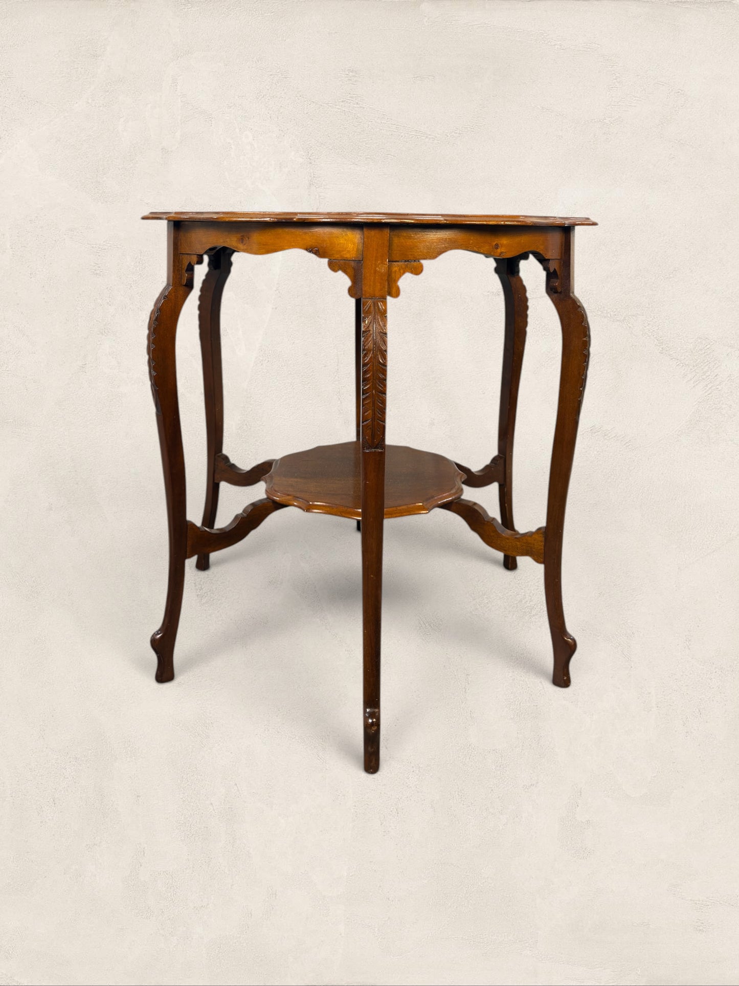 English Oak Pie Crust Occasional Table