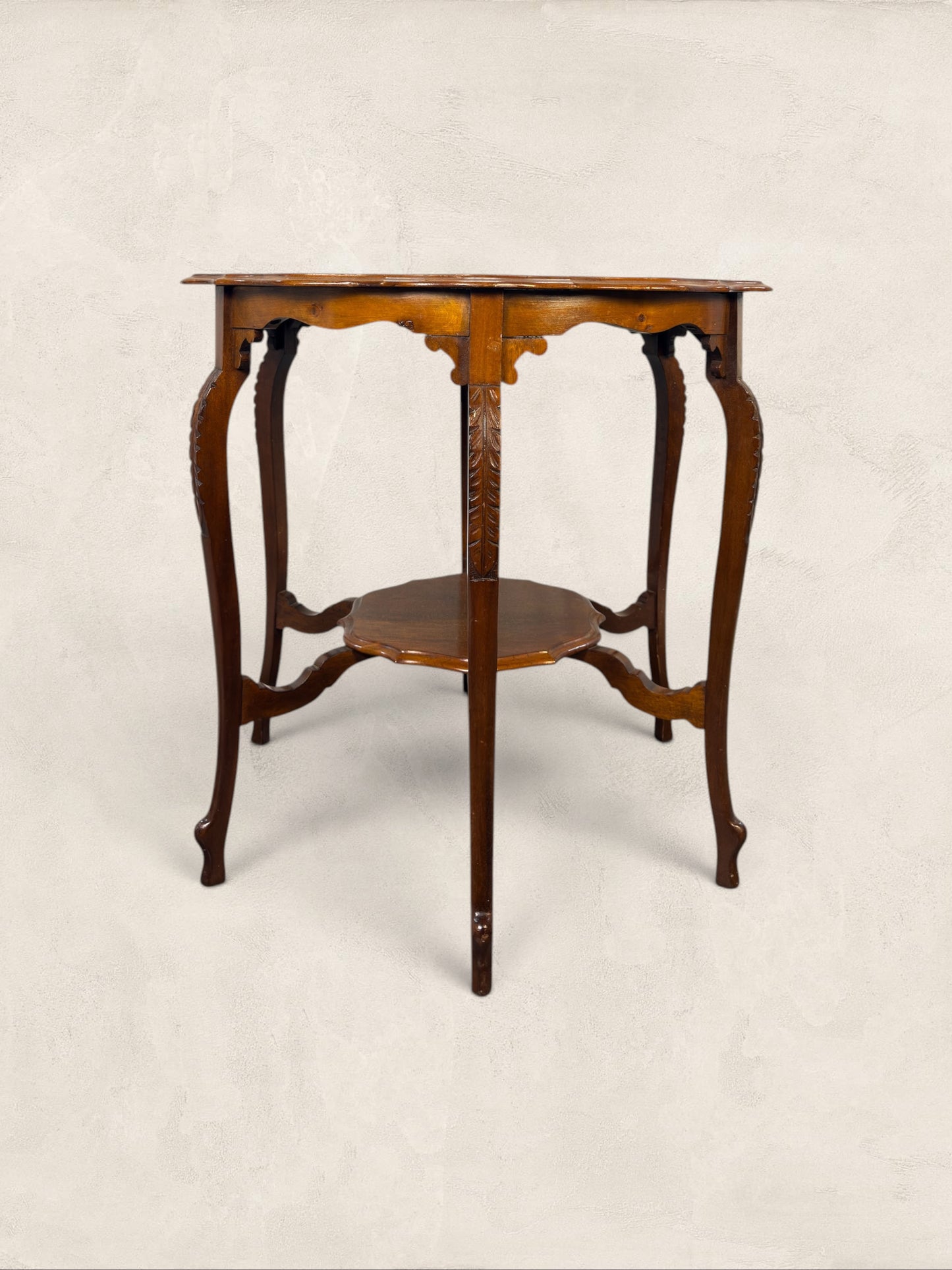 English Oak Pie Crust Occasional Table