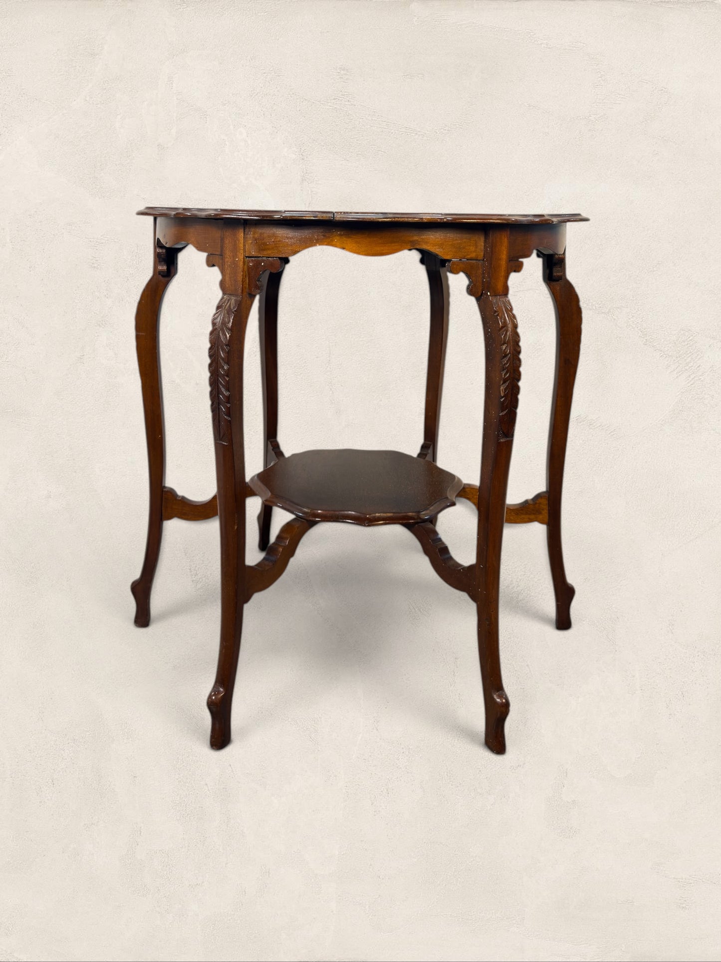 English Oak Pie Crust Occasional Table