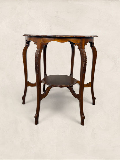 English Oak Pie Crust Occasional Table