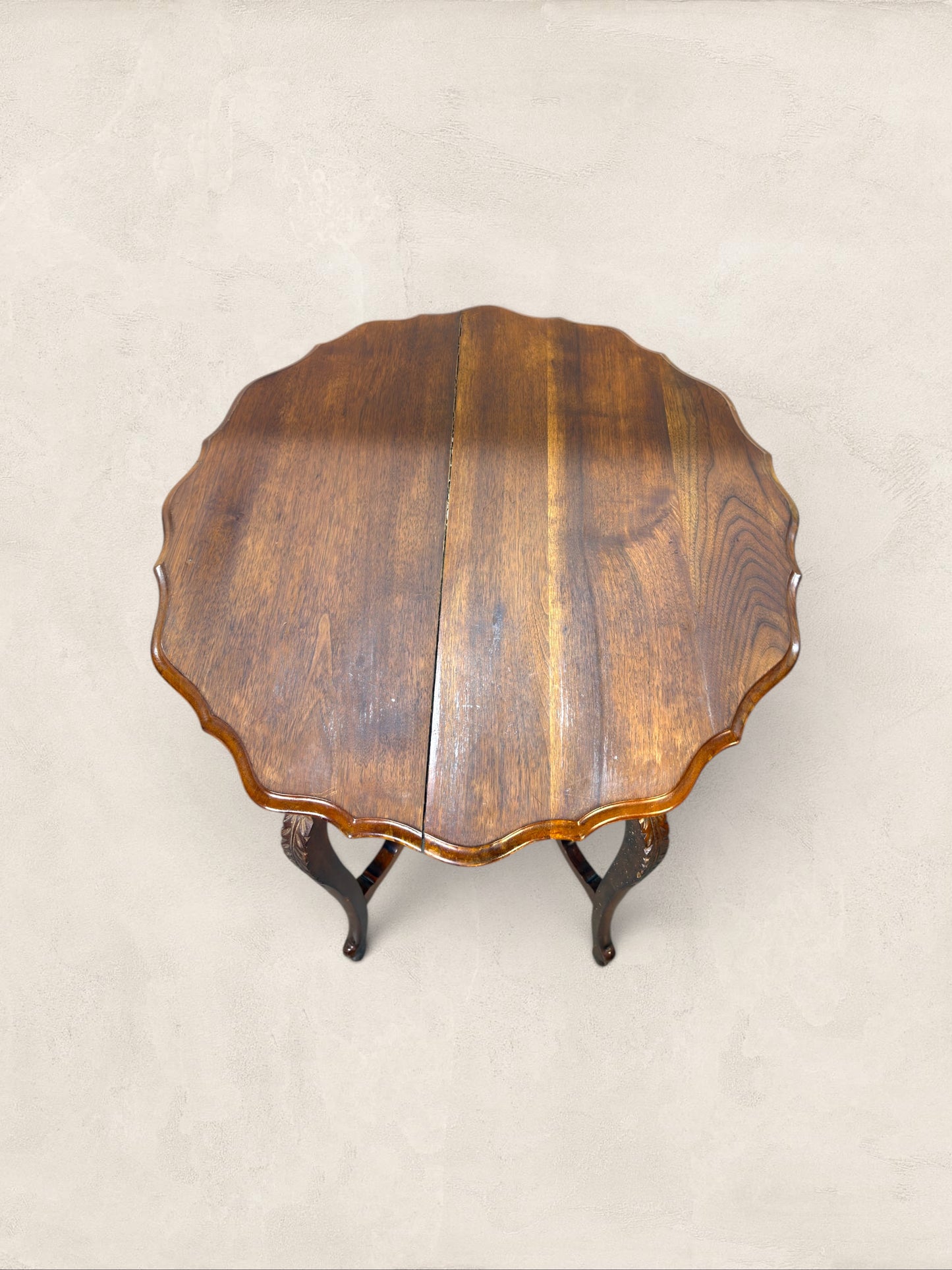 English Oak Pie Crust Occasional Table