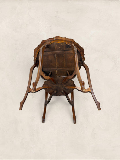 English Oak Pie Crust Occasional Table
