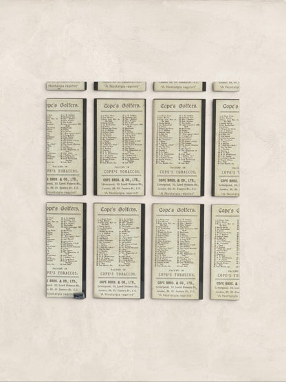 Copes Golfers cigarette cards framed