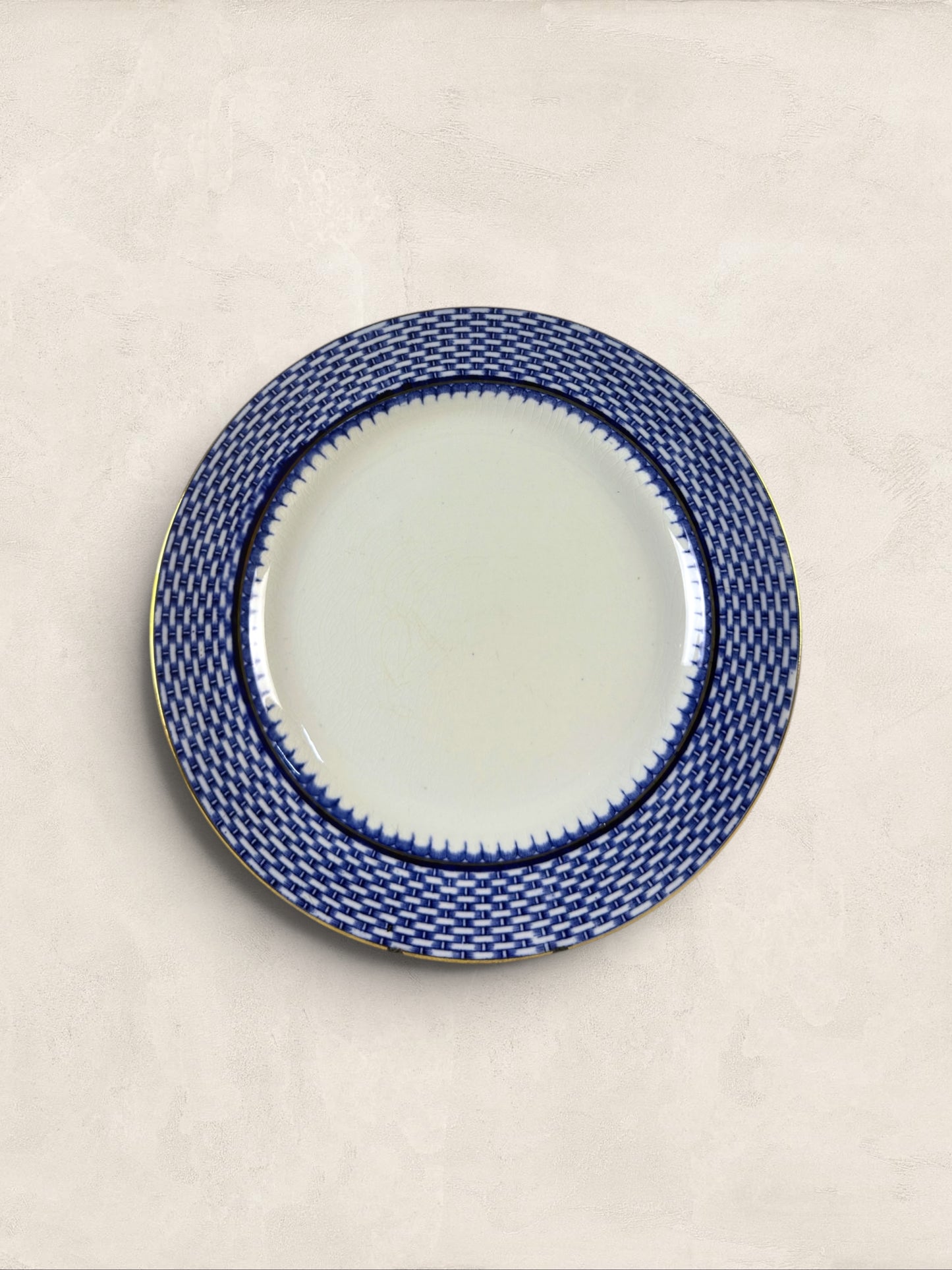 English Royal Croydon 'Cromer' Blue Transferware Side Plates