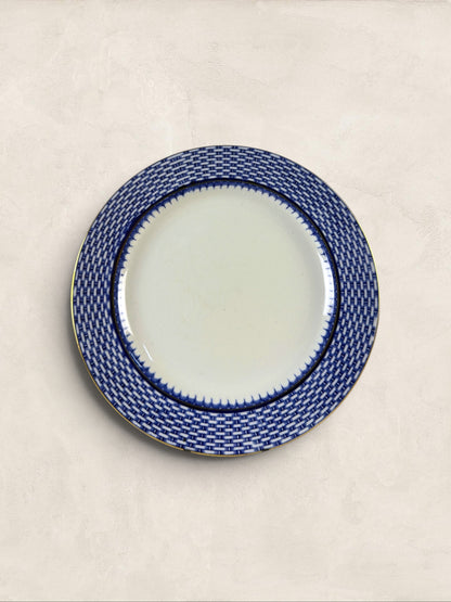 English Royal Croydon 'Cromer' Blue Transferware Side Plates
