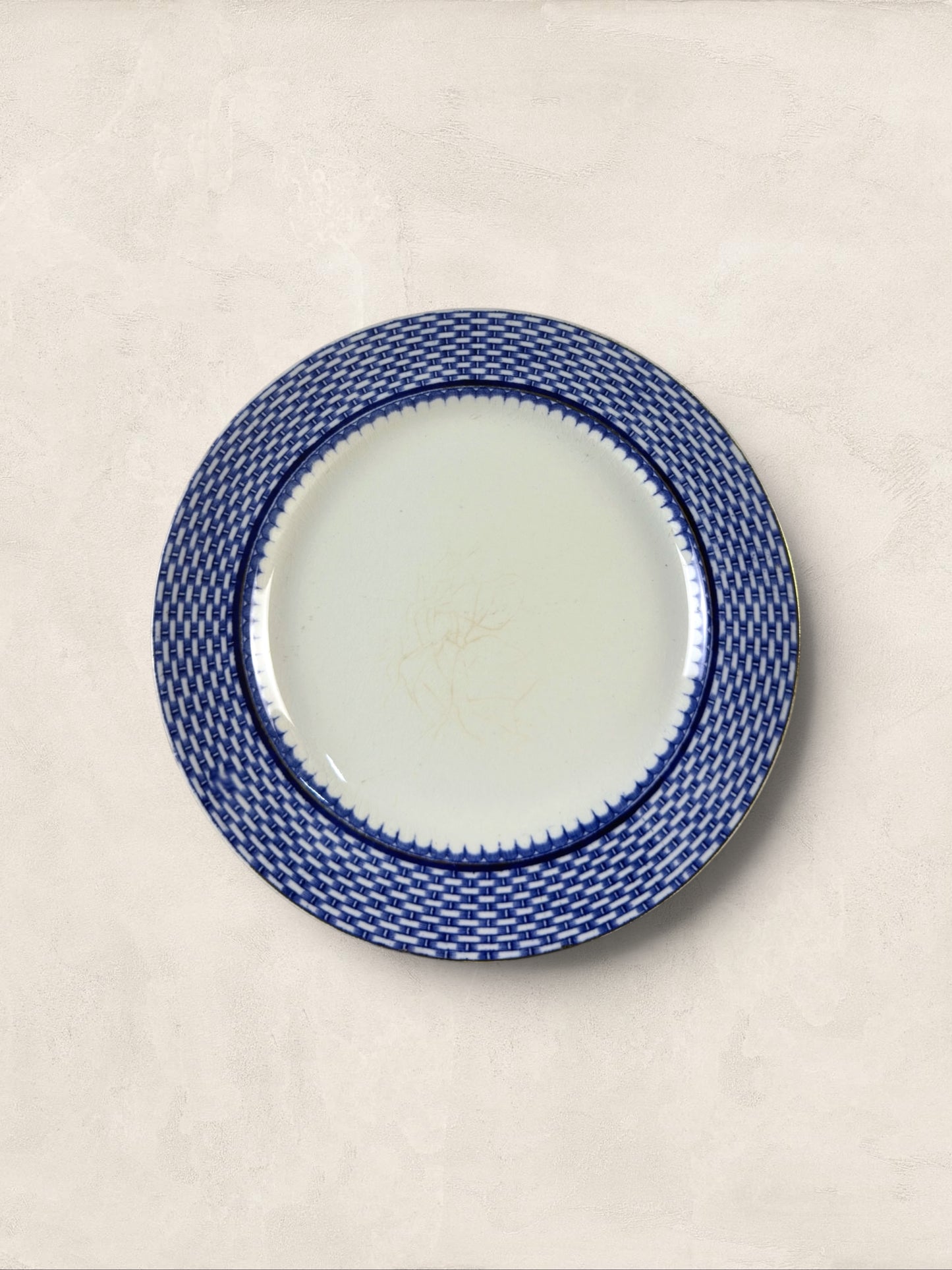 English Royal Croydon 'Cromer' Blue Transferware Side Plates