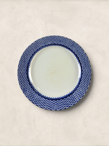 English Royal Croydon 'Cromer' Blue Transferware Side Plates