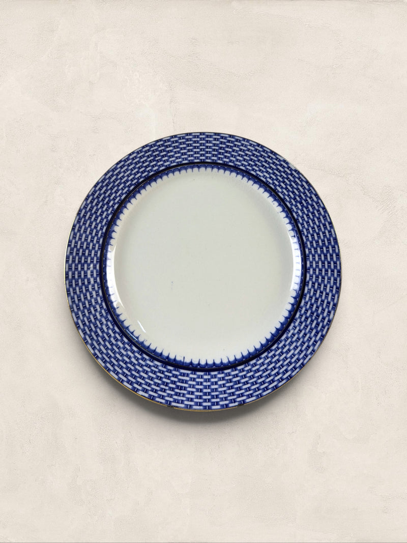 English Royal Croydon 'Cromer' Blue Transferware Side Plates