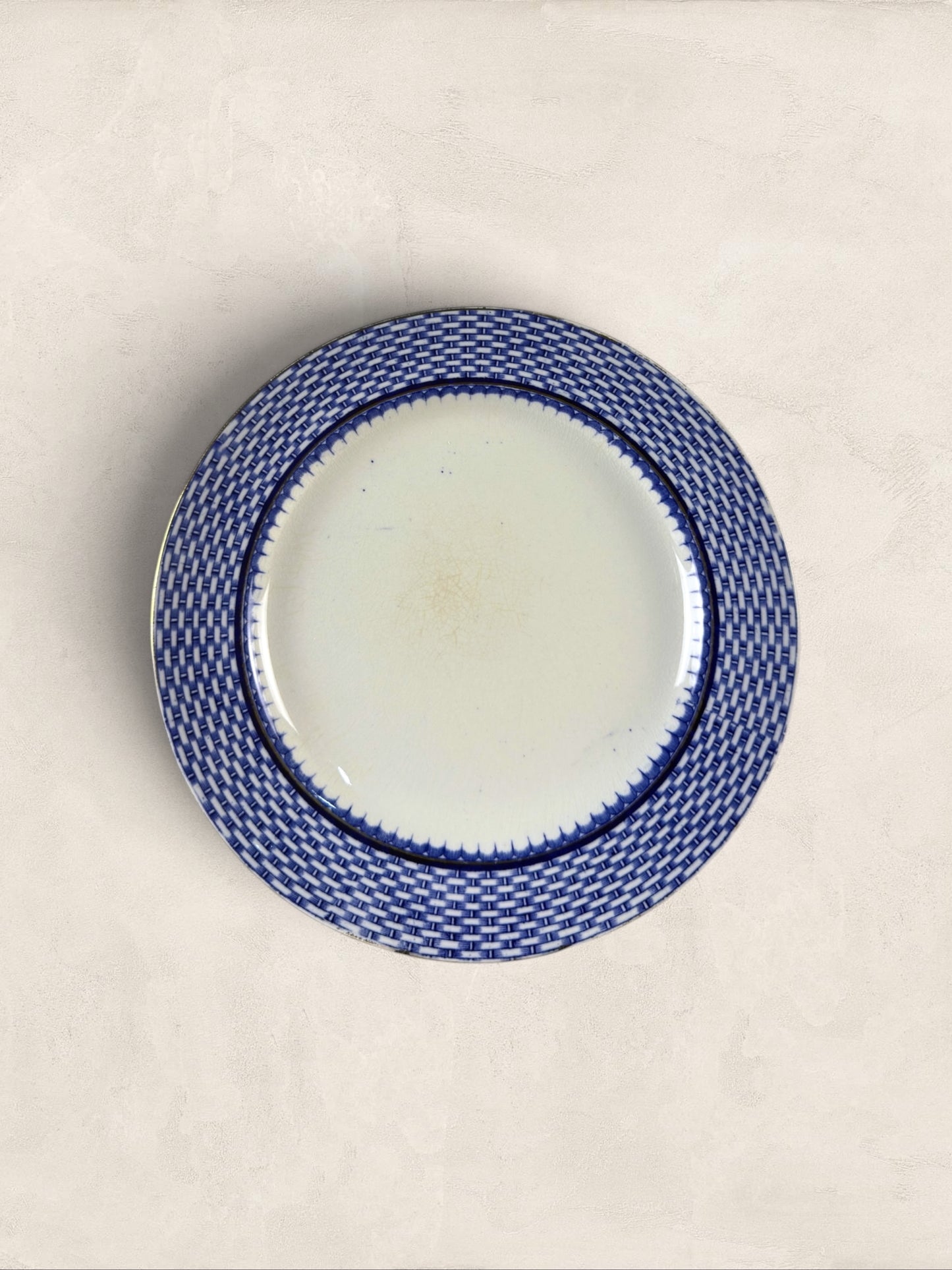 English Royal Croydon 'Cromer' Blue Transferware Side Plates