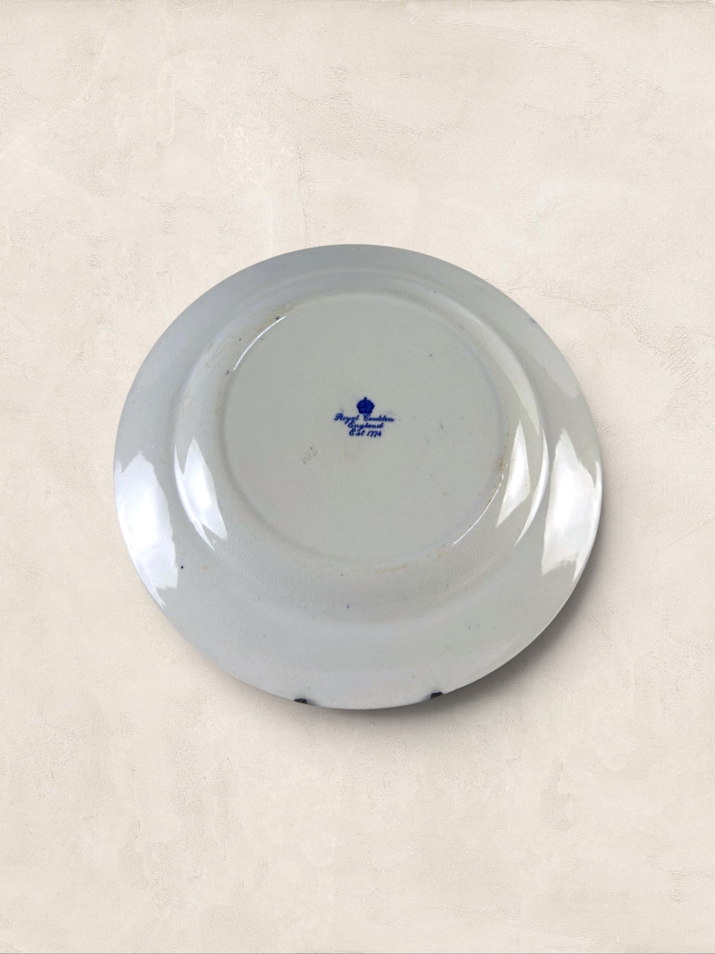 English Royal Croydon 'Cromer' Blue Transferware Side Plates
