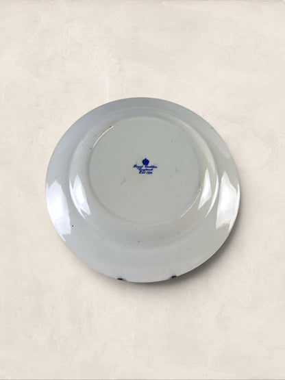 English Royal Croydon 'Cromer' Blue Transferware Side Plates