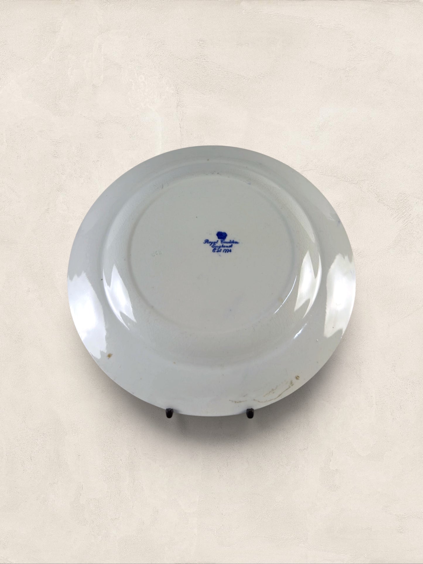 English Royal Croydon 'Cromer' Blue Transferware Side Plates