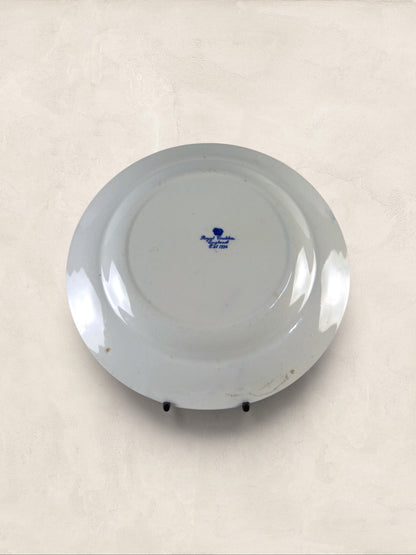 English Royal Croydon 'Cromer' Blue Transferware Side Plates