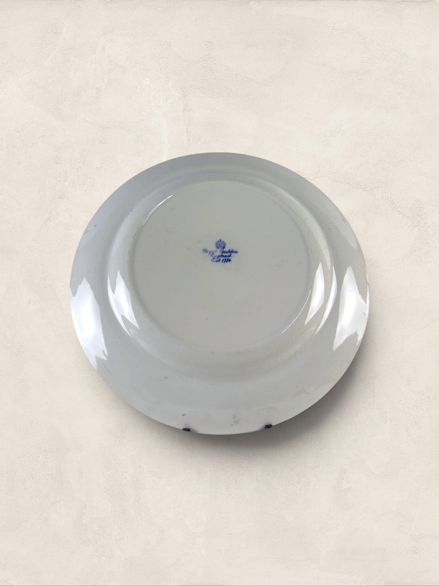 English Royal Croydon 'Cromer' Blue Transferware Side Plates