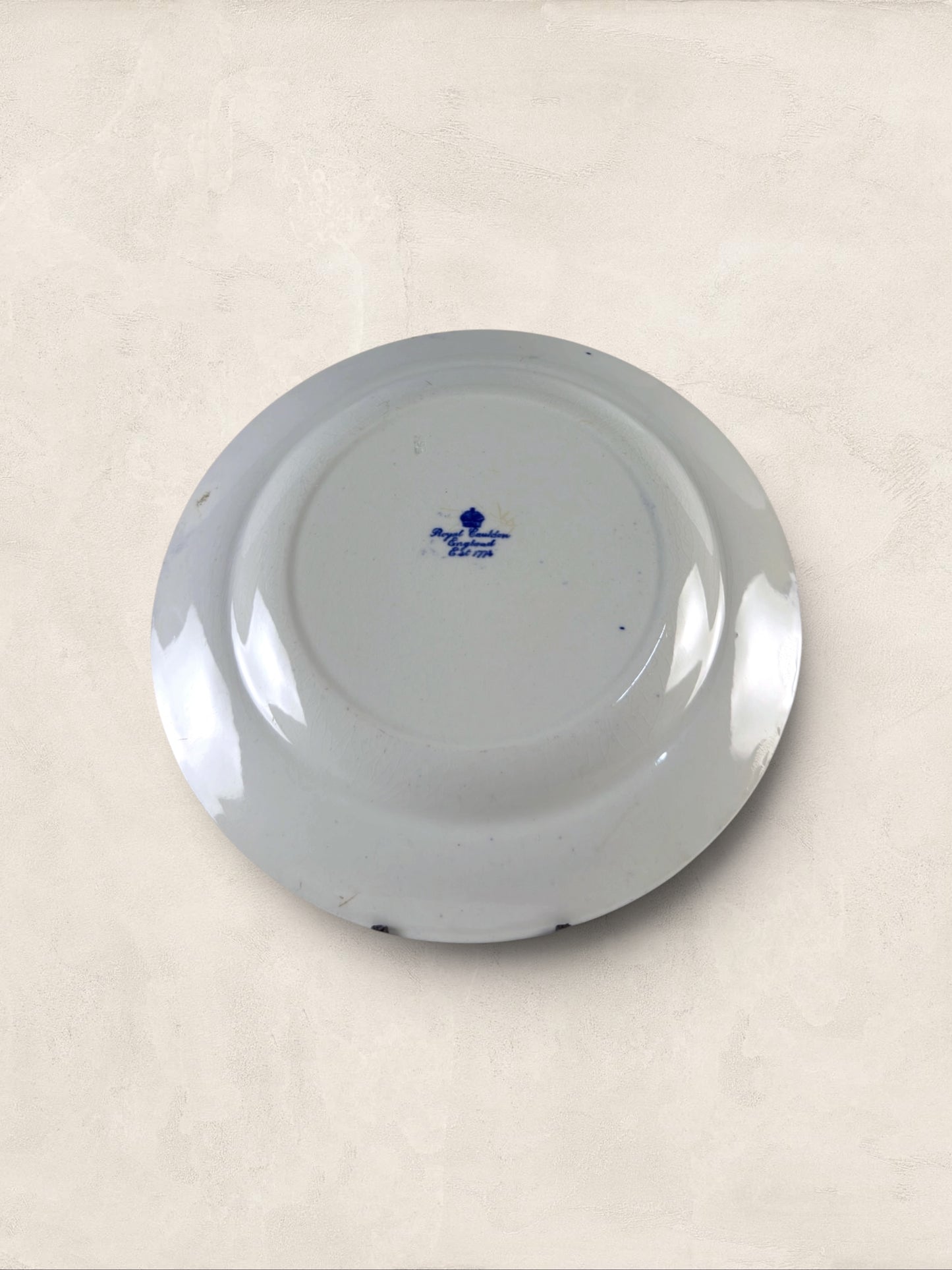 English Royal Croydon 'Cromer' Blue Transferware Side Plates