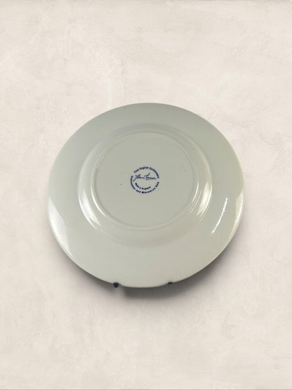 English John Tams Blue and White Plates, Set of Two