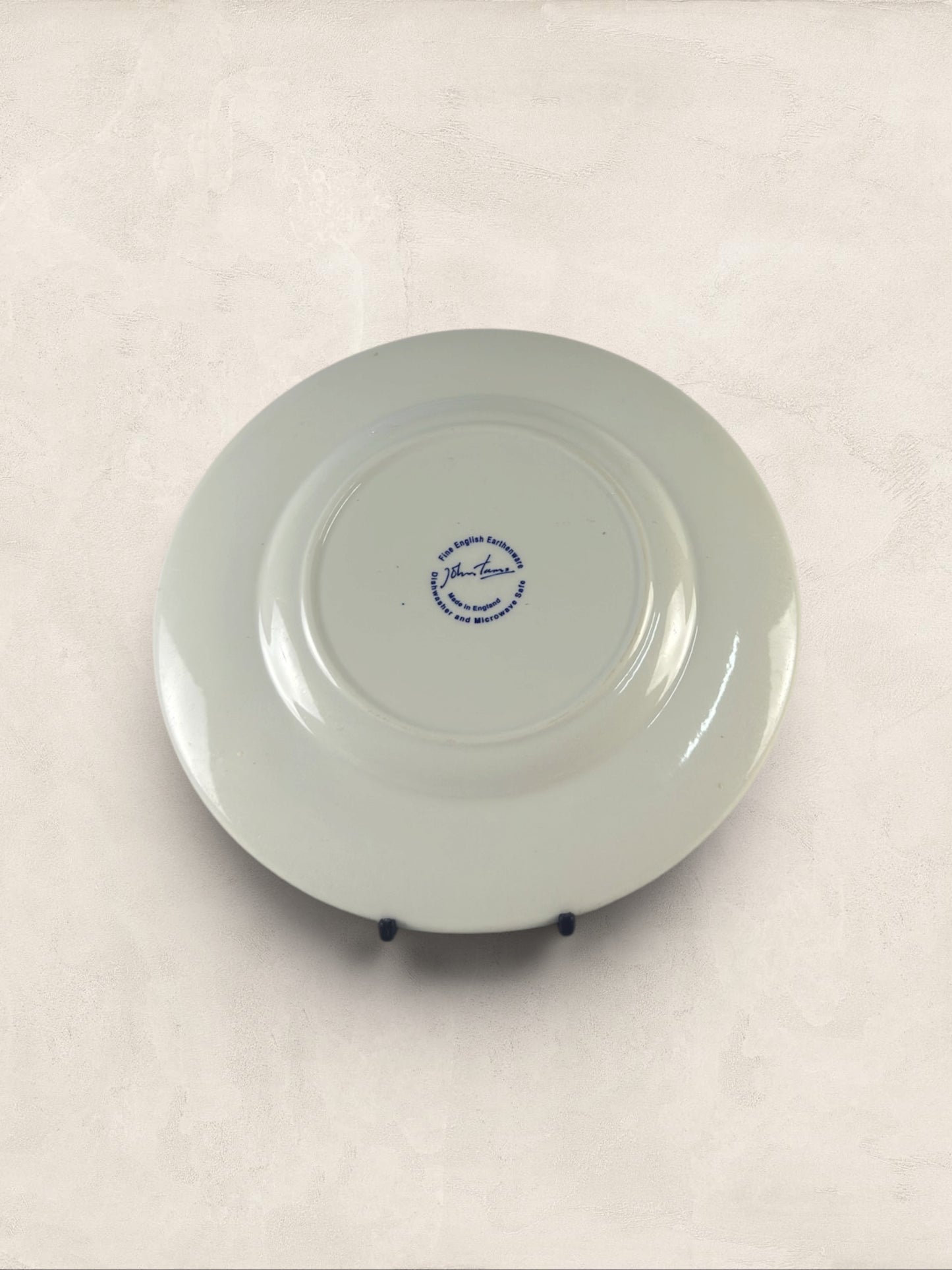 English John Tams Blue and White Plates, Set of Two