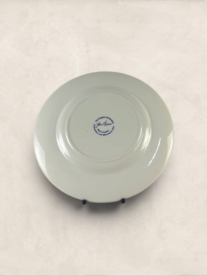 English John Tams Blue and White Plates, Set of Two