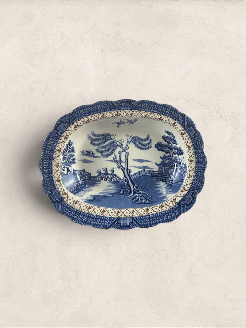 English Booths “Real Old Willow” Ironstone Serving Platter
