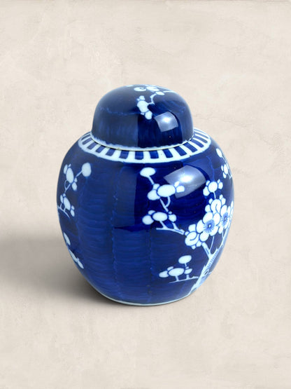 Blue & White Blossom Motif Ginger Jar