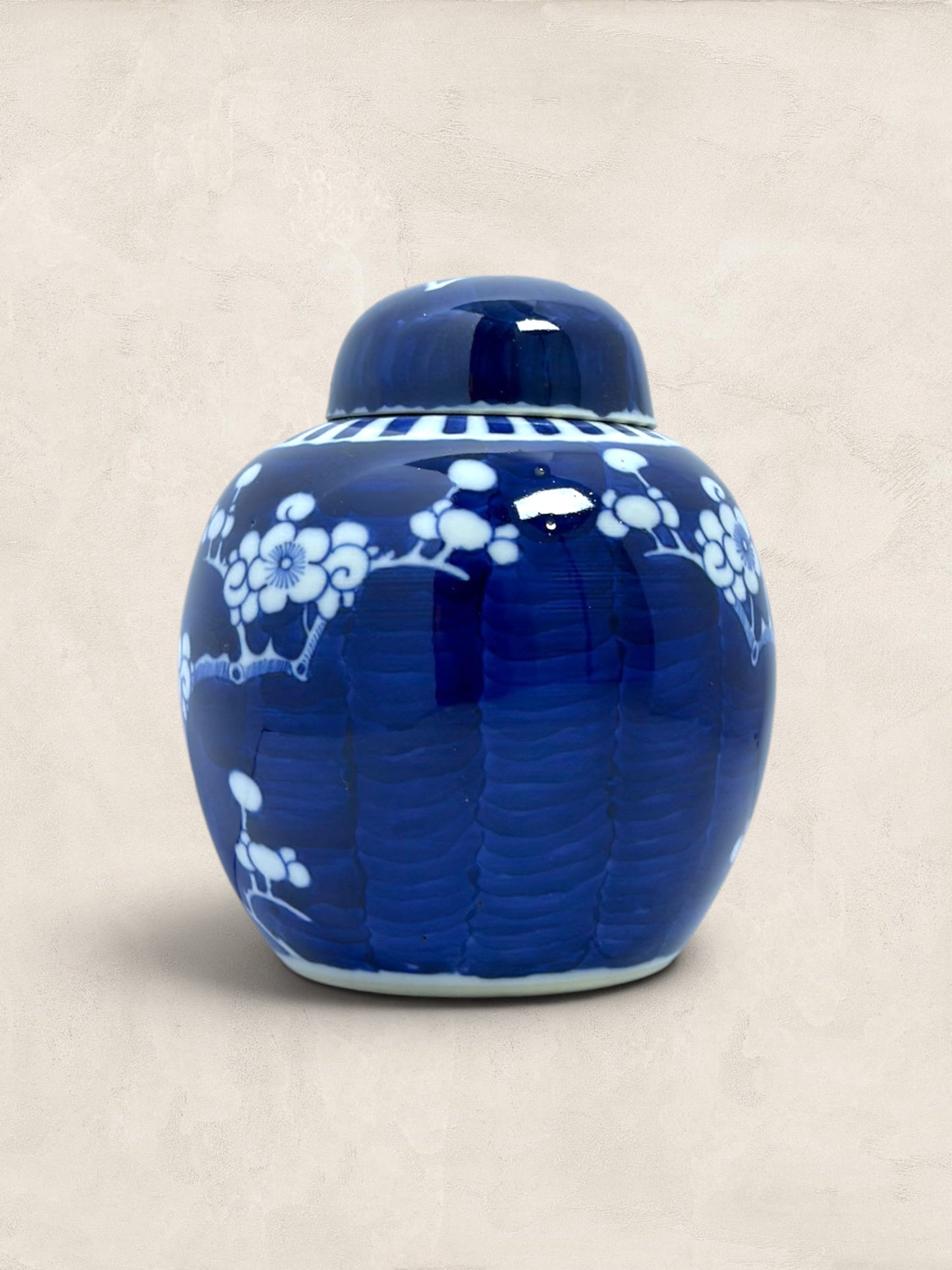 Blue & White Blossom Motif Ginger Jar