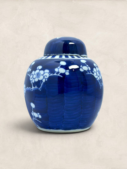 Blue & White Blossom Motif Ginger Jar