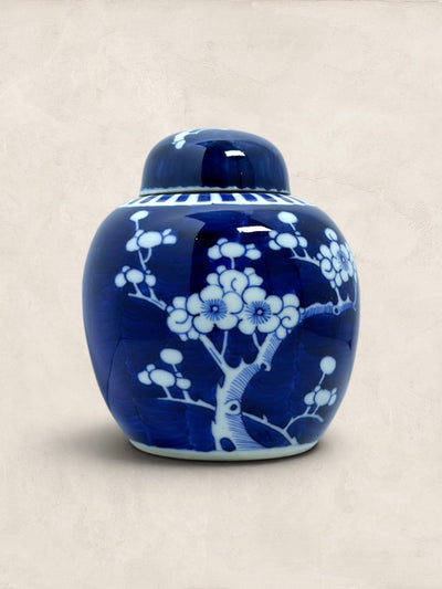 Blue & White Blossom Motif Ginger Jar