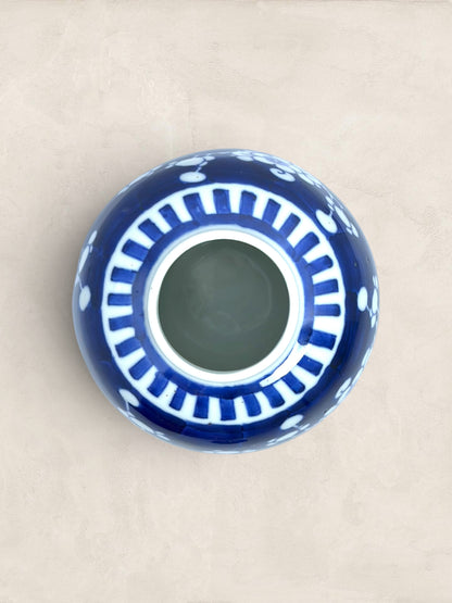 Blue & White Blossom Motif Ginger Jar