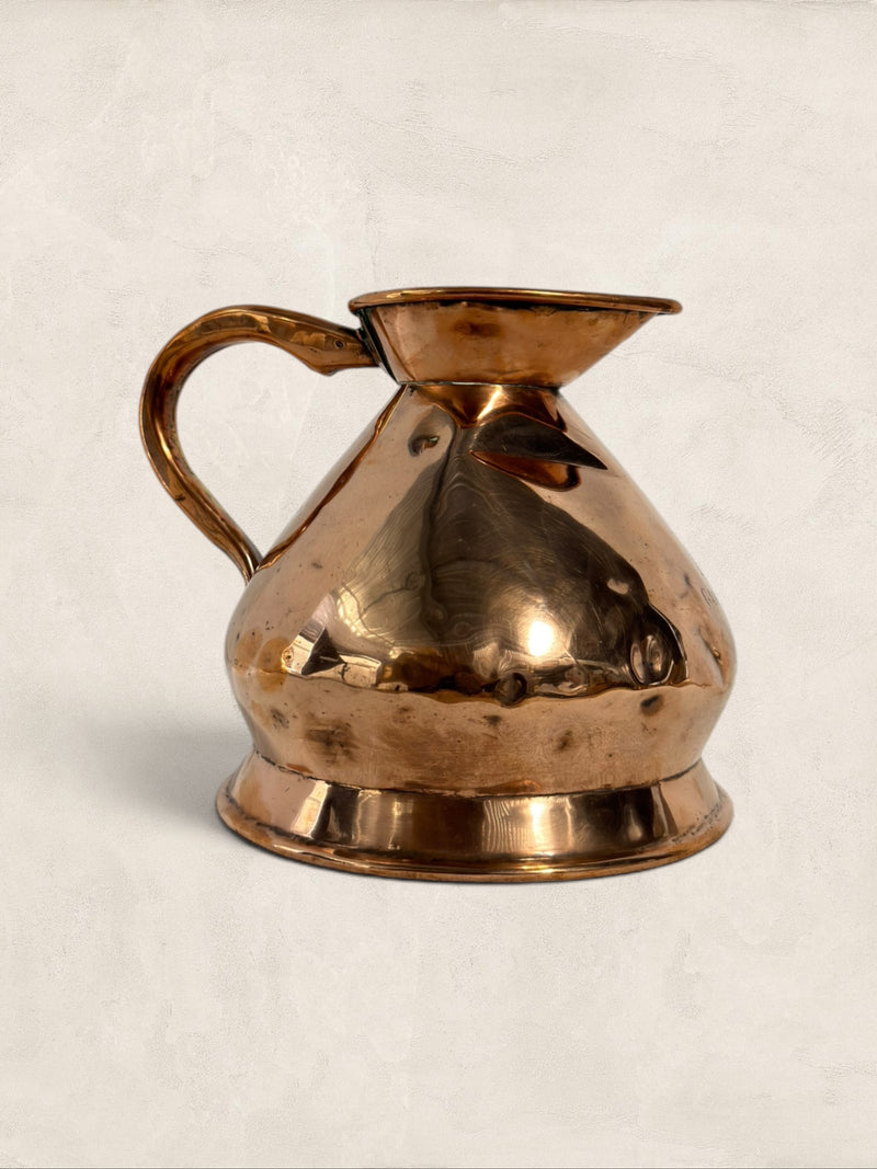 English Hand-hammered Copper Water Pitcher