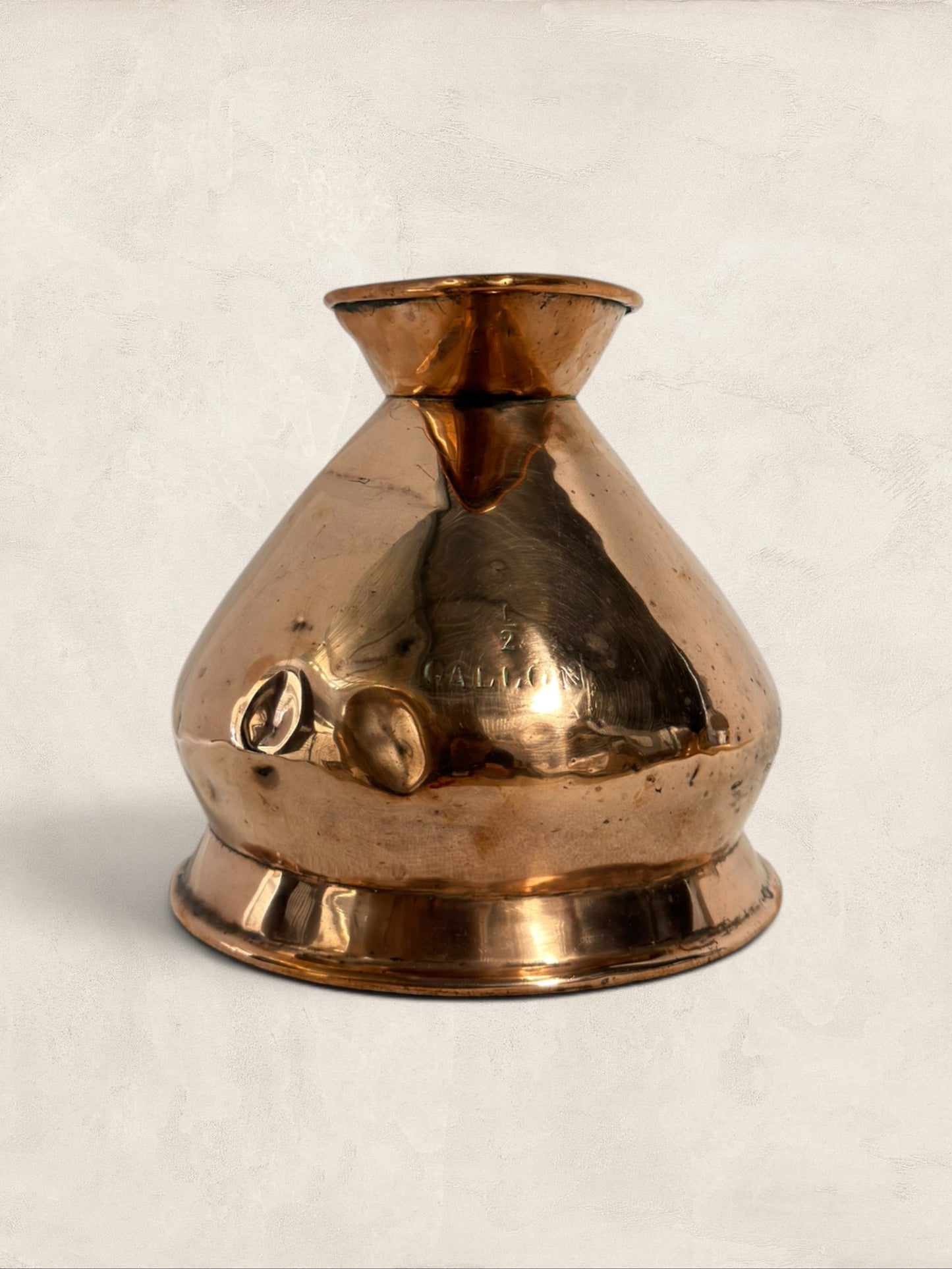 English Hand-hammered Copper Water Pitcher