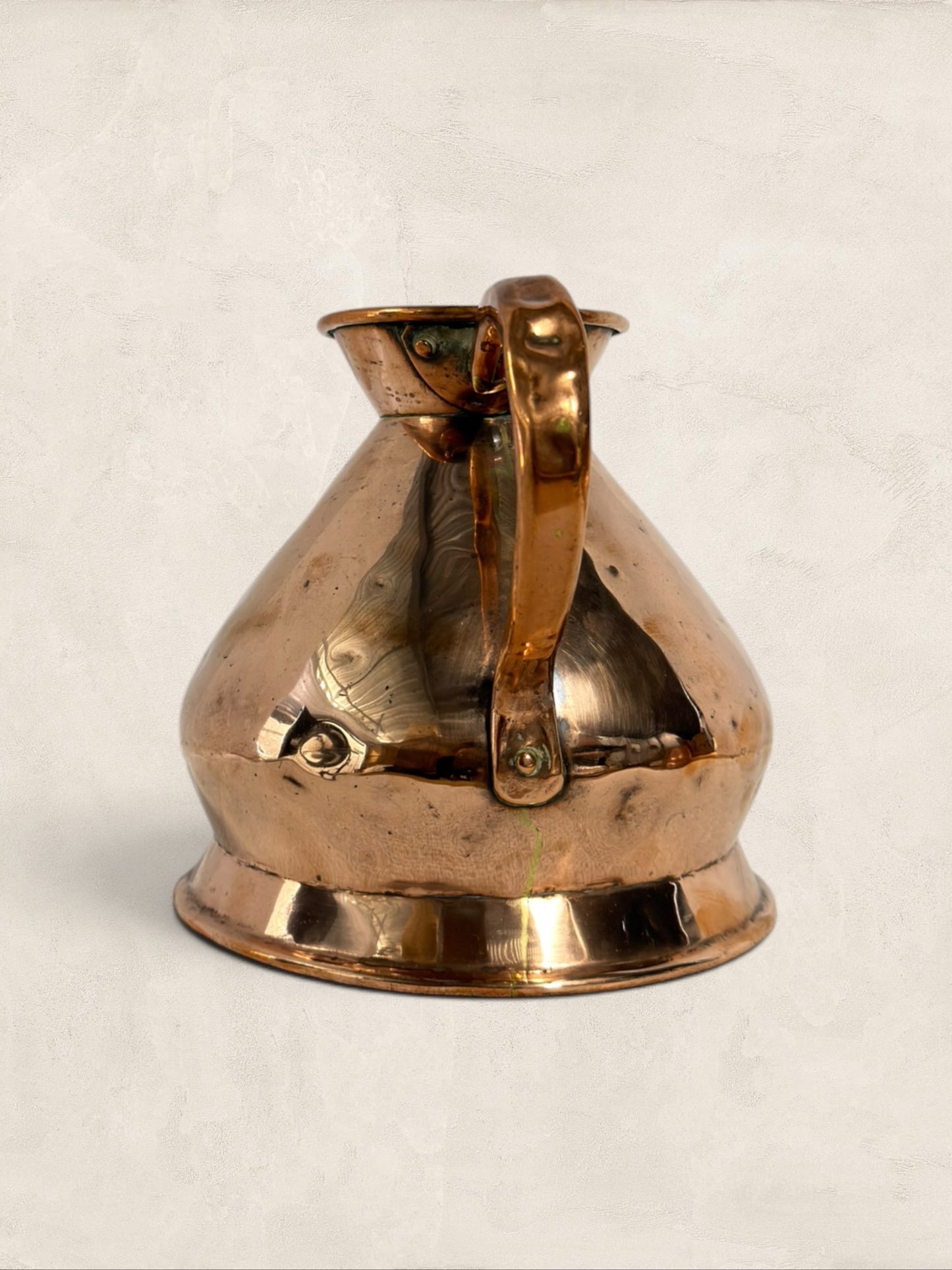 English Hand-hammered Copper Water Pitcher